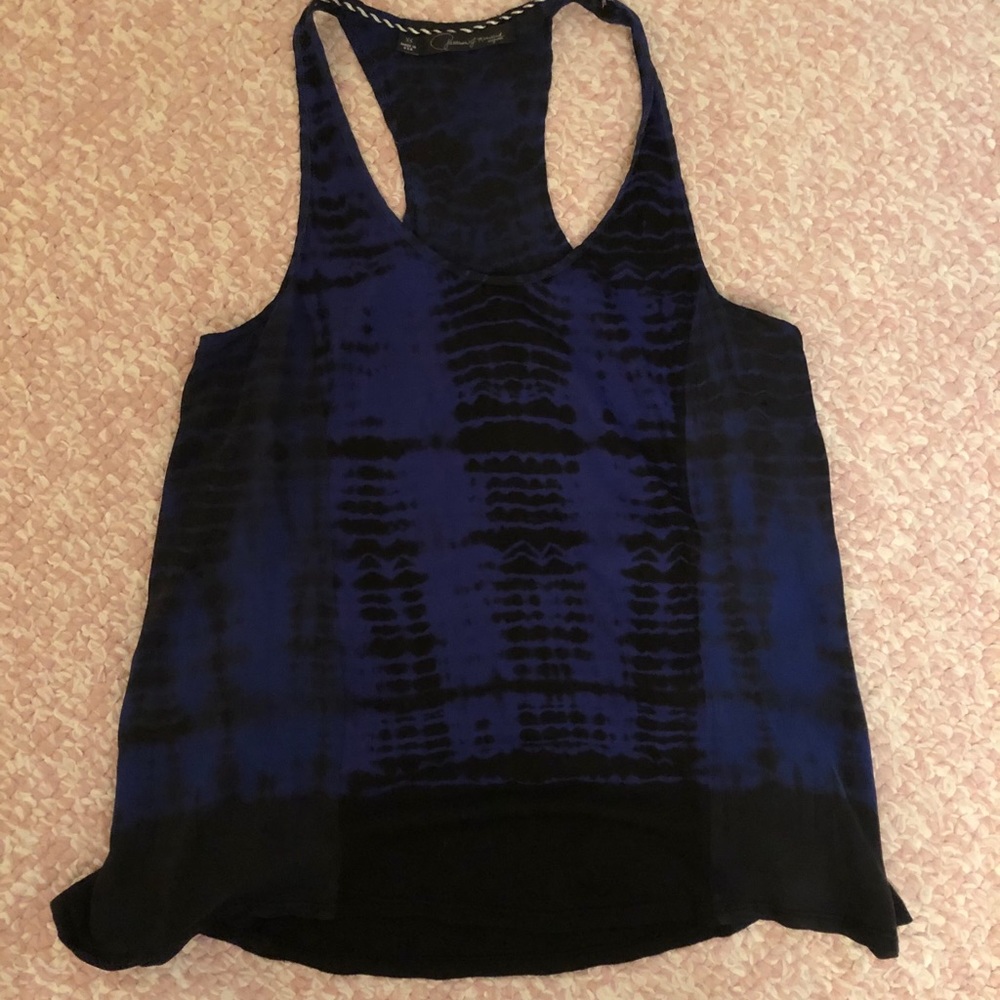 Silk tye dye racer back tank top